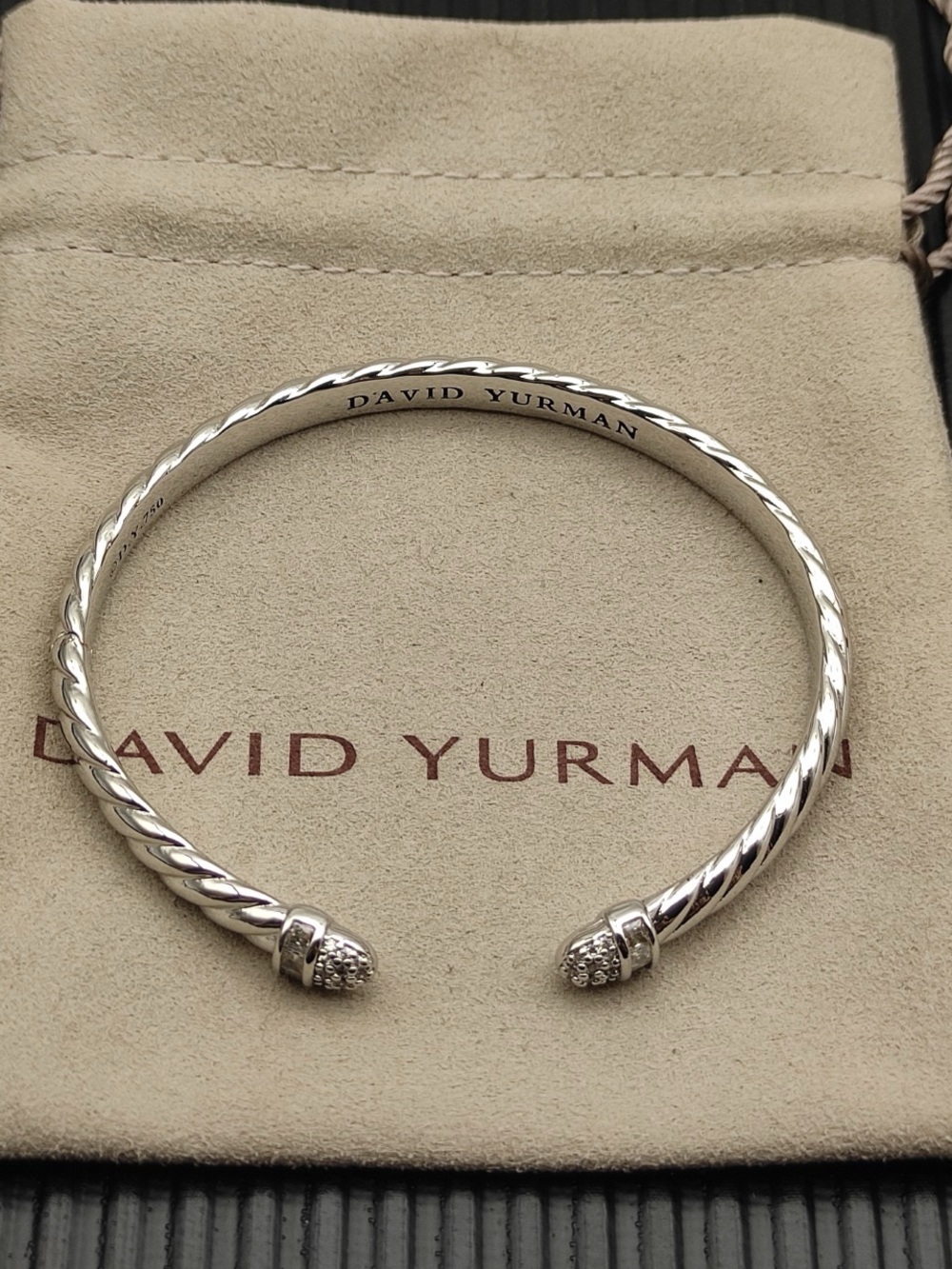David Yurman Cable Open Cuff Bracelet - Silver